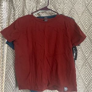 Radish cropped t-shirt, burnt autumn, size S